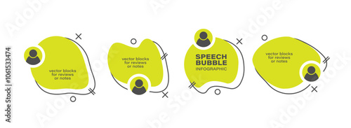 Speech bubble infographic design template. Vector illustration
