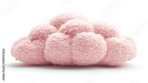 Fluffy Pink Cloud Shaped Decoration for Home Decor  Nursery  or Child s Room