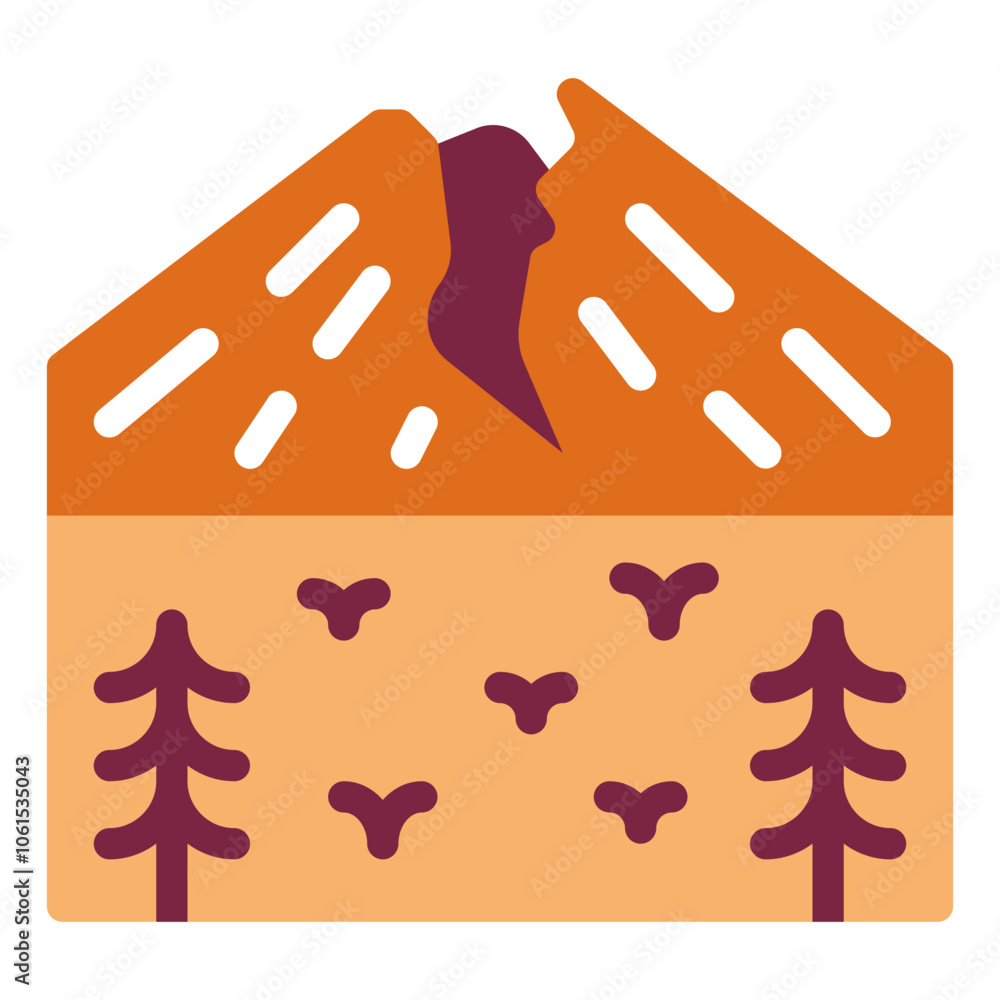 Fototapeta premium Merapi Mountain icon