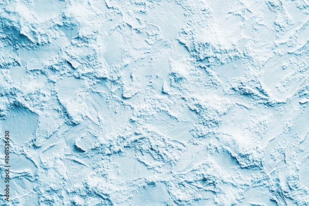 A textured surface with a light blue color, resembling plaster or paint.
