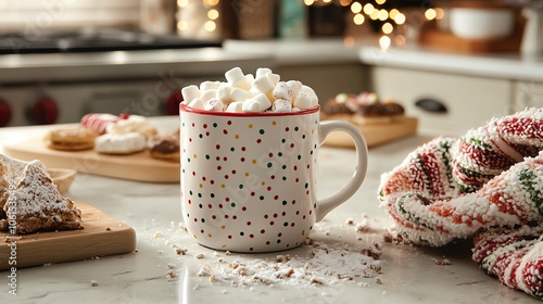 Wallpaper Mural Hot cocoa with marshmallows on a table. Torontodigital.ca