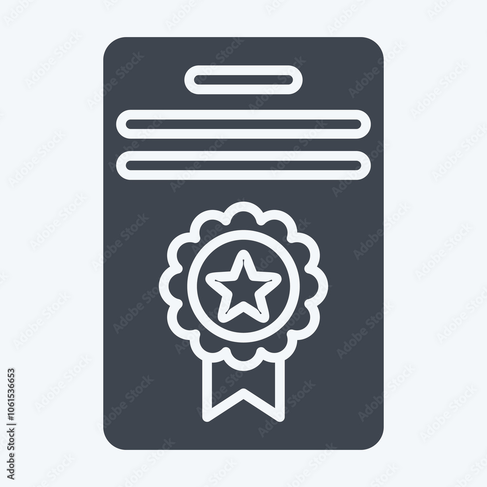Icon Award 7. related to Award symbol. glyph style. simple design editable Icon Award 7. related to Award symbol. glyph style. simple design editable