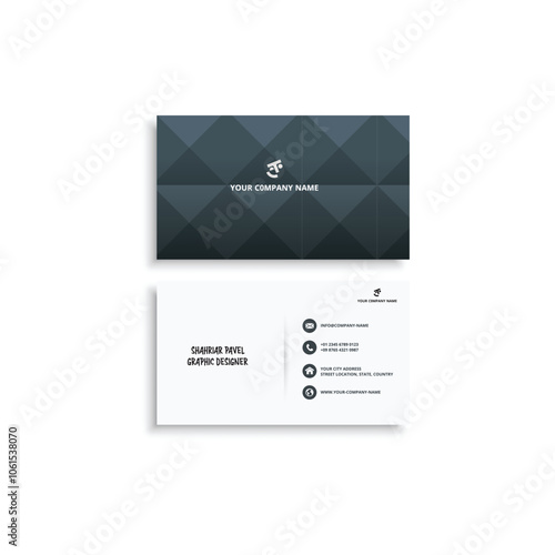 Modern black and white business card design