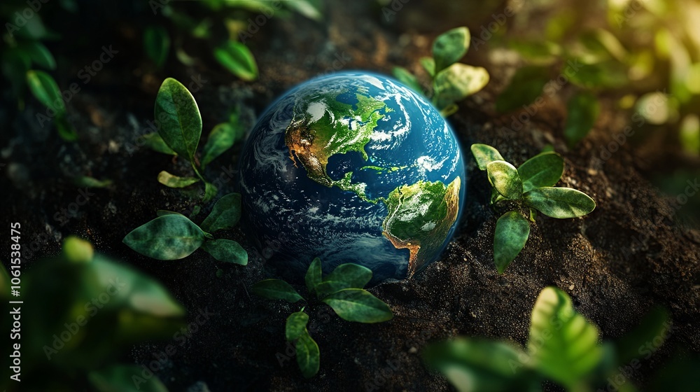 Earth Day Logo, Planet Ecology and Care Earth Day Logo, Planet Ecology and Care