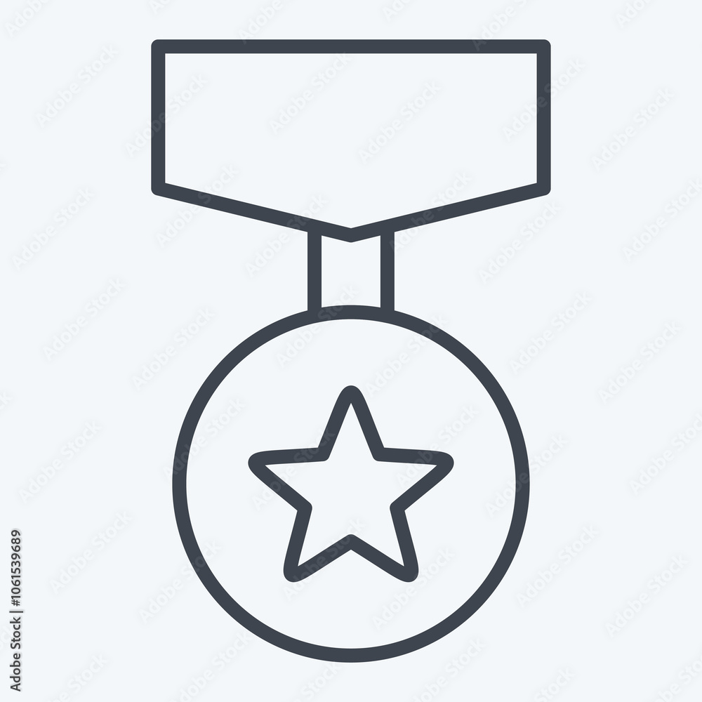 Icon Badge 4. related to Award symbol. line style. simple design editable Icon Badge 4. related to Award symbol. line style. simple design editable