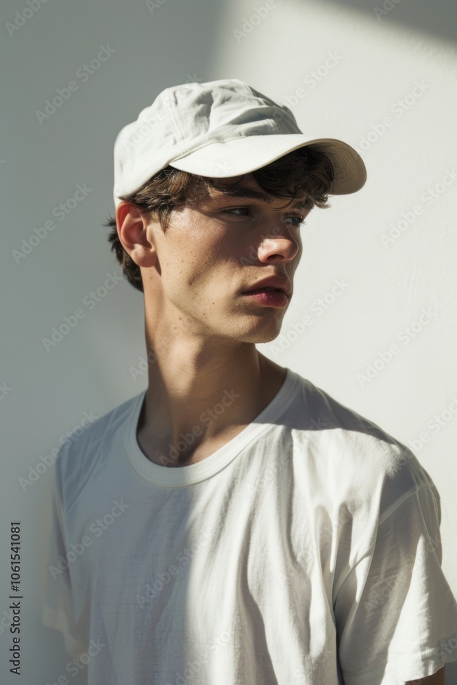 Man wearing white cap photo photography clothing. Man wearing white cap photo photography clothing.