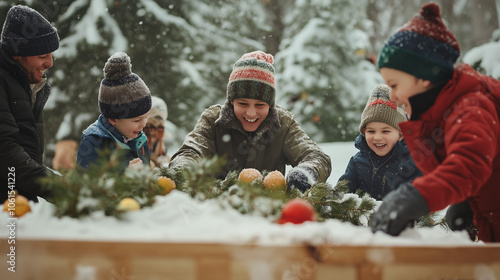 A community Christmas event at a local park