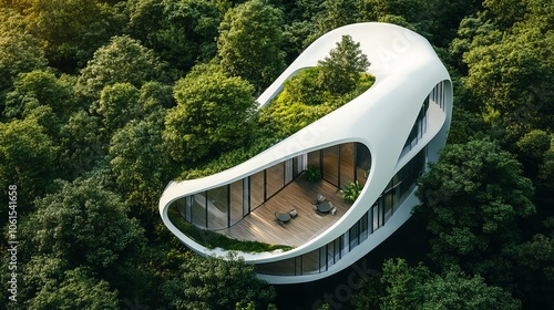 2050 Vision: White Eco-Building in Pristine Nature for a Sustainable Future