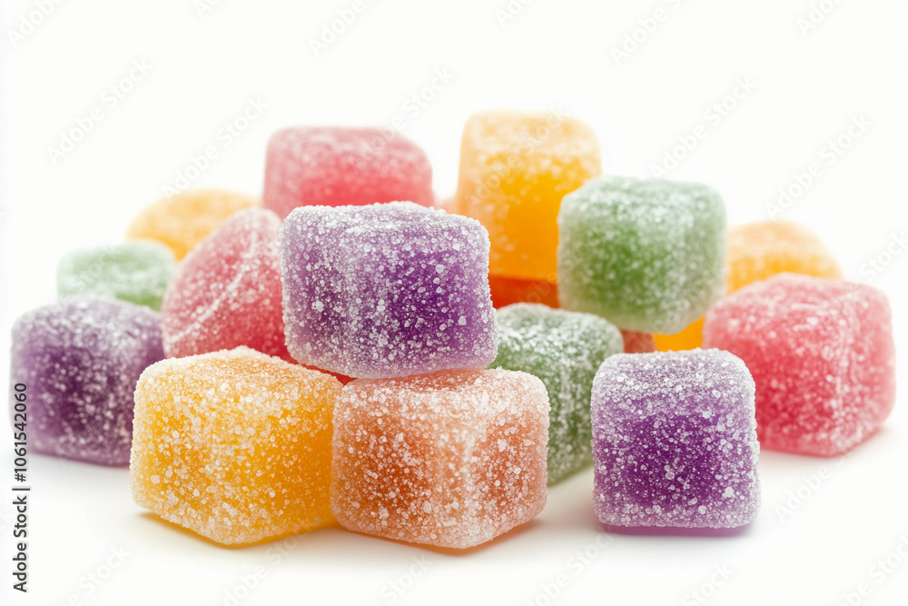 gummy isolated on white background: colorful jelly gummy cubes , gummy texture, eating gummy bear, gummy candy, eating gummy isolated on white background: colorful jelly gummy cubes , gummy texture, eating gummy bear, gummy candy, eating