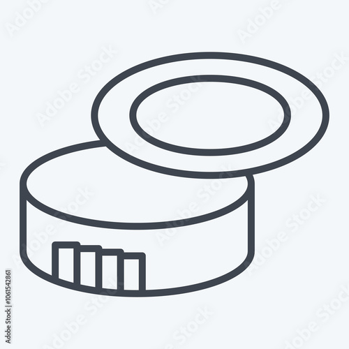 Icon Can Opener. related to Camping symbol. line style. simple design editable