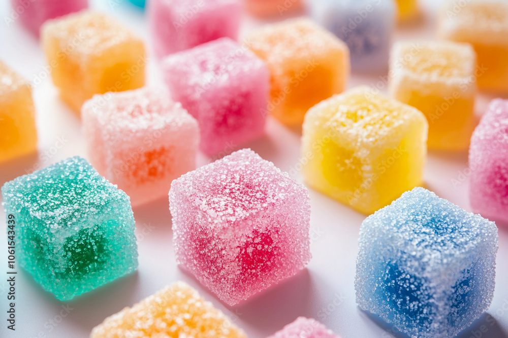 gummy isolated on white background: colorful jelly gummy cubes , gummy texture, eating gummy bear, gummy candy, eating gummy isolated on white background: colorful jelly gummy cubes , gummy texture, eating gummy bear, gummy candy, eating