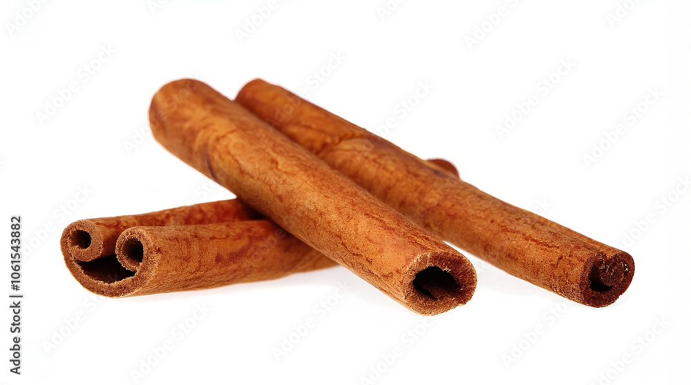 Cinnamon sticks on white background Cinnamon sticks on white background