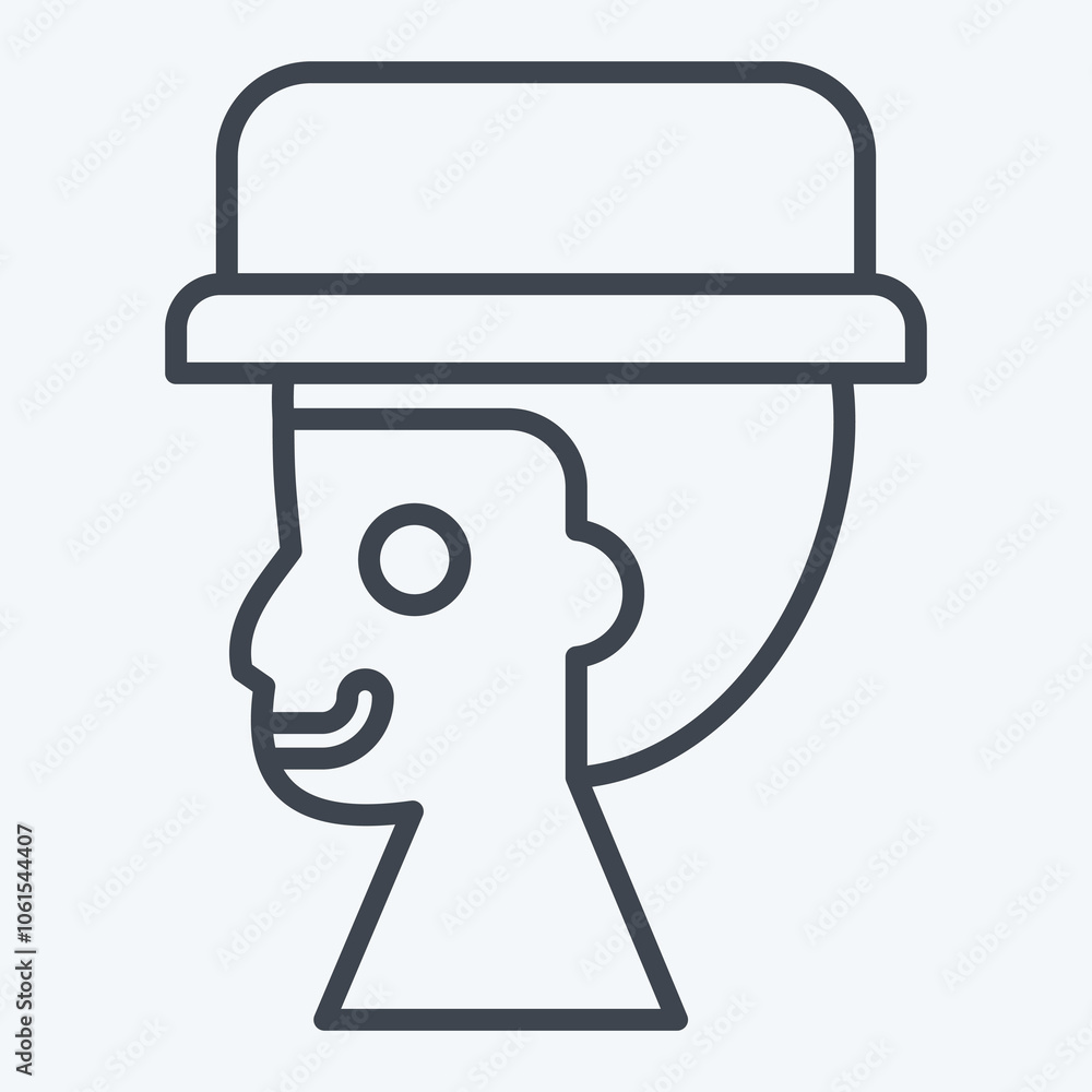 Icon Hat. related to Camping symbol. line style. simple design editable Icon Hat. related to Camping symbol. line style. simple design editable