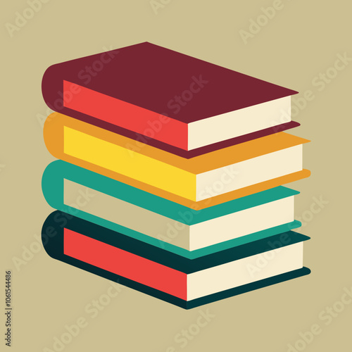 pile of books, stack of colorful books, stack of books
