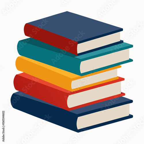 pile of books, stack of colorful books, stack of books