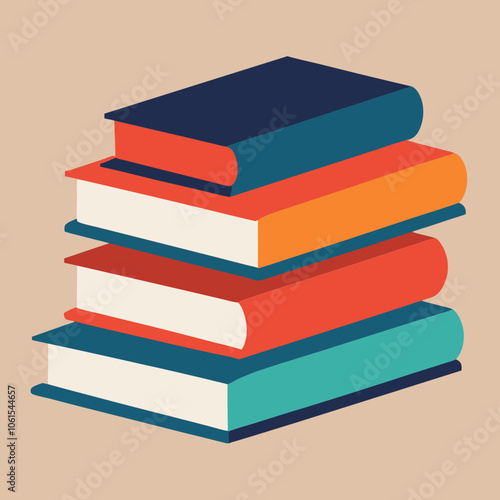 pile of books, stack of colorful books, stack of books