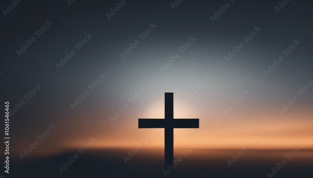 Cross Glowing Subtly Against a Dark Background Cross Glowing Subtly Against a Dark Background