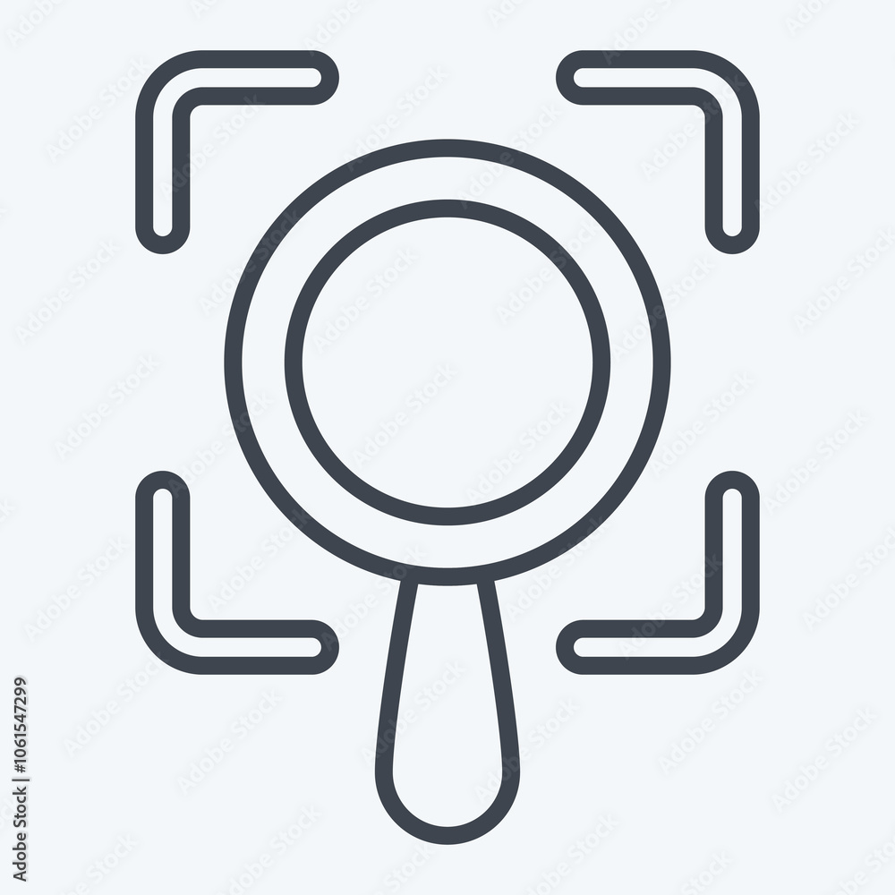 Icon Scope. related to Business Analysis symbol. line style. simple design Icon Scope. related to Business Analysis symbol. line style. simple design