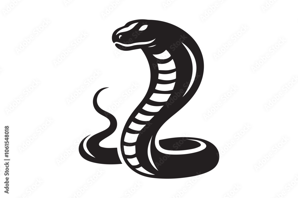 Fototapeta premium Cobra Illustration is a simple vector art style