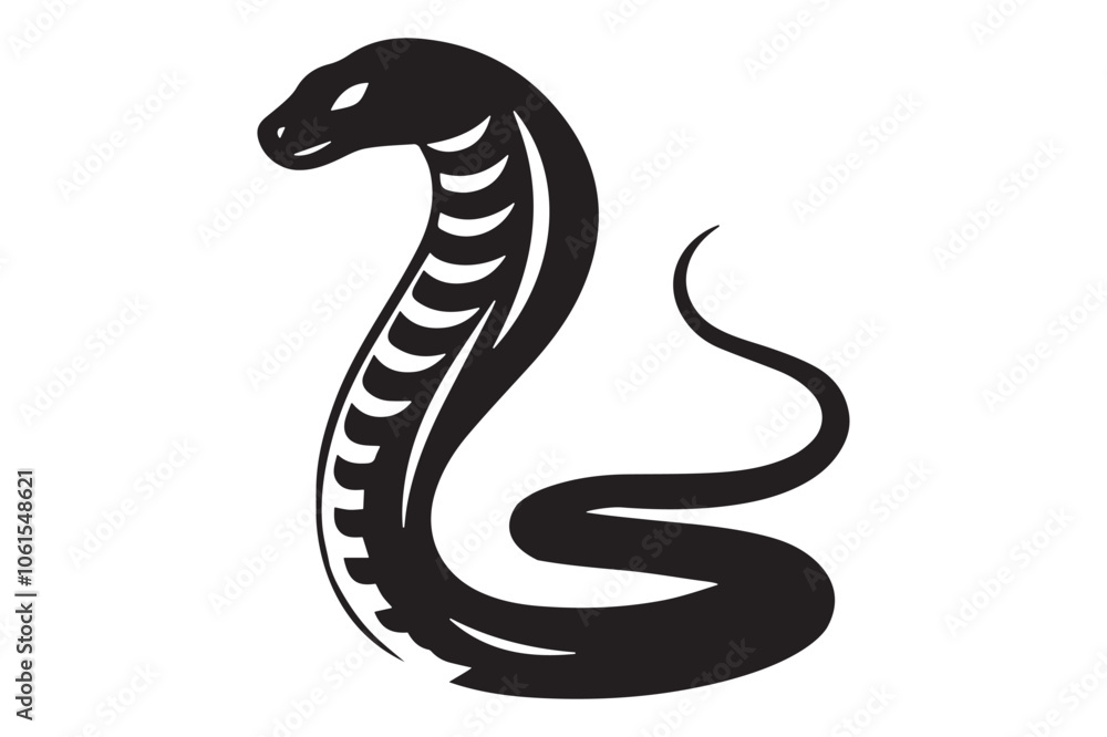Fototapeta premium Cobra Illustration is a simple vector art style