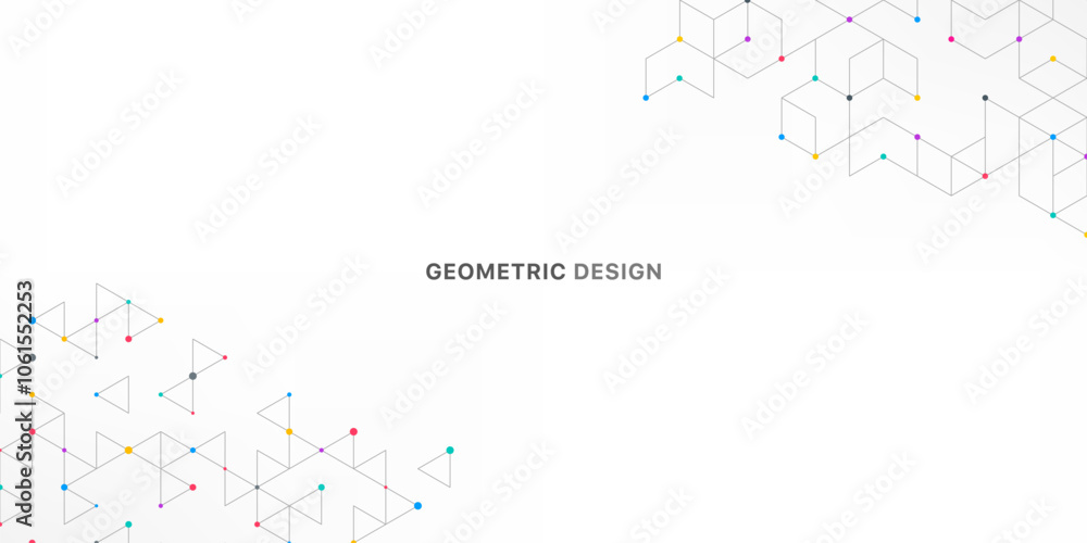 Abstract vector background with simple geometric figures and dots. Graphic design element and polygonal shape pattern Abstract vector background with simple geometric figures and dots. Graphic design element and polygonal shape pattern
