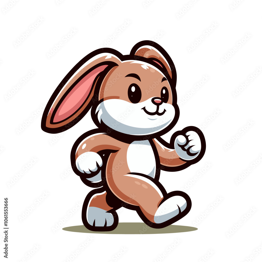 Obraz premium Rabbit mascot character isolated vector illustration