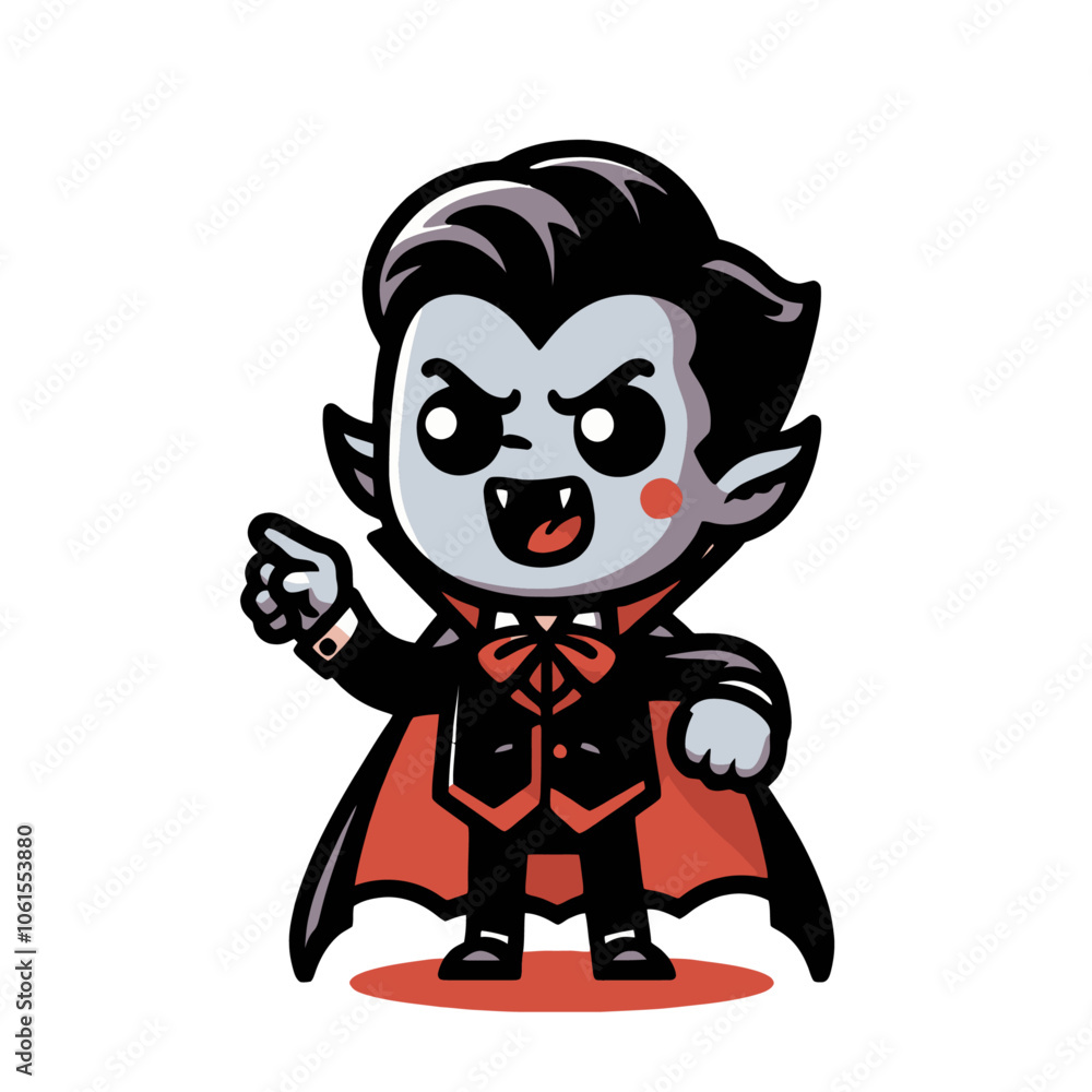 Vampire cartoon character. Isolated vector illustration Vampire cartoon character. Isolated vector illustration
