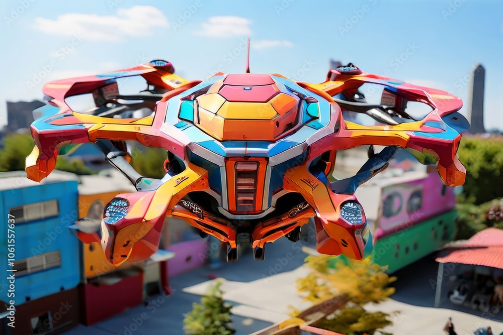 flyzone a colorful hexagonal flying machine with a playful desig flyzone a colorful hexagonal flying machine with a playful desig