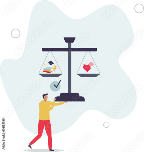 Socioeconomic impact on society health with financial factors .Wellness ability and medical treatment accessibility based on education.flat characters.