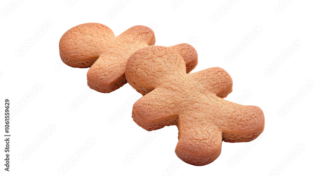 Gingerbread cookies on a white isolated background. Gingerbread cookies on a white isolated background.
