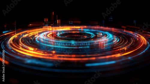 Inside a Hard Disk Drive with HGA Flying Over Spinning Platter photo