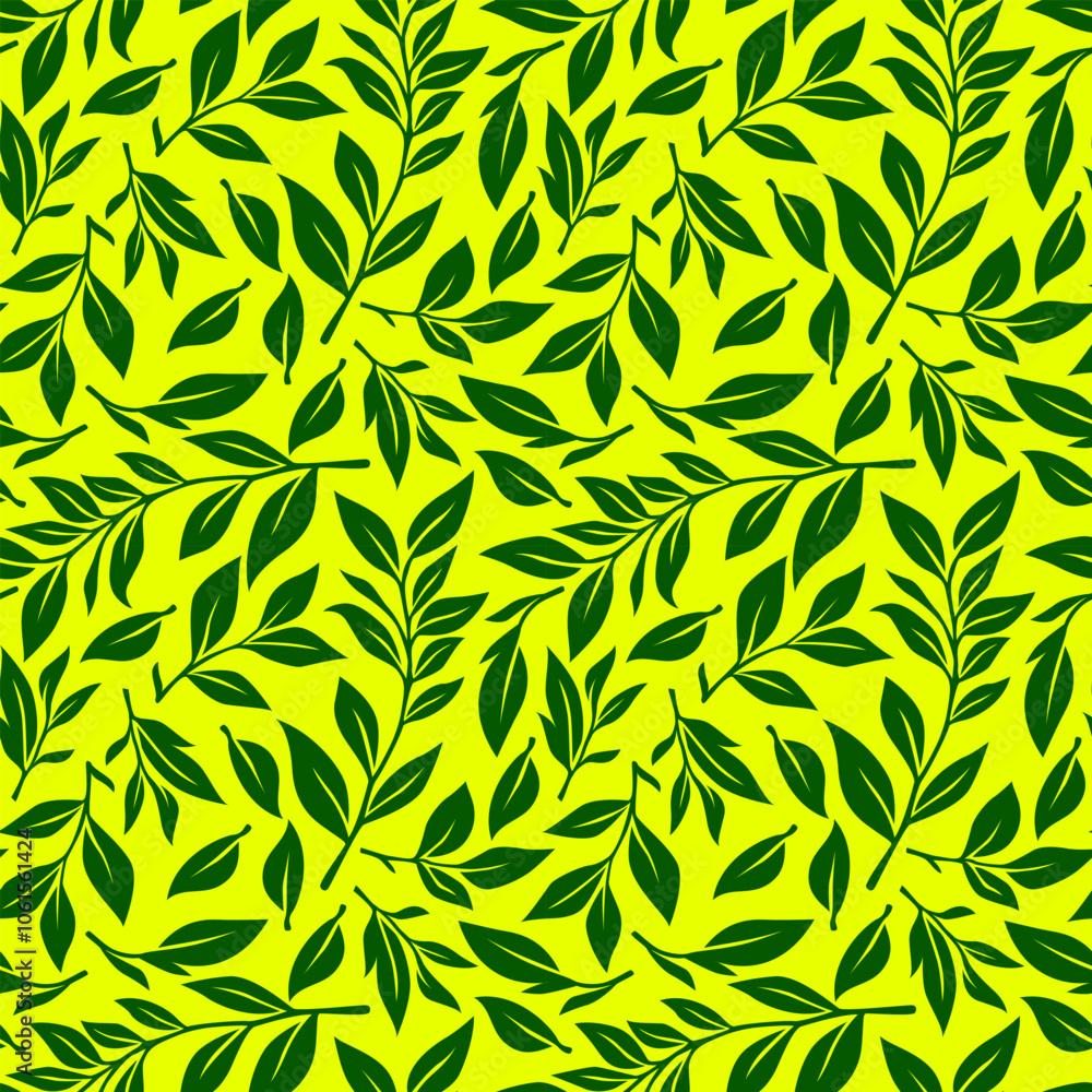 Green tea leaf seamless pattern. seamless patterns with green leaves of tea. tea leaves pattern background. green leaves vector pattern background. Green tea leaf seamless pattern. seamless patterns with green leaves of tea. tea leaves pattern background. green leaves vector pattern background.