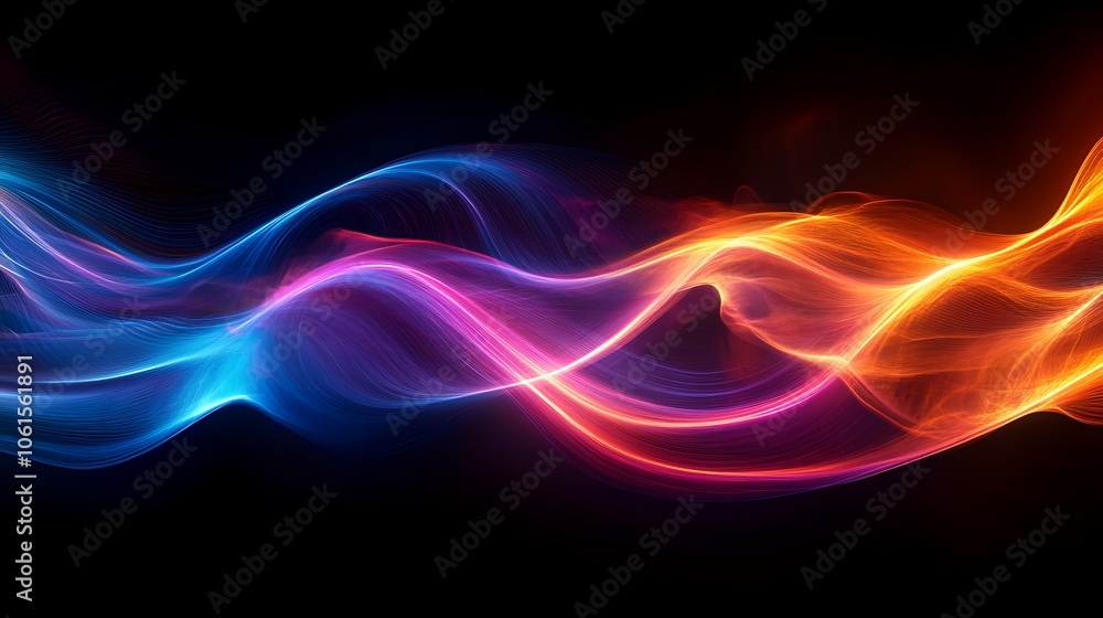 Fototapeta premium Create stunning light waves using digital art techniques