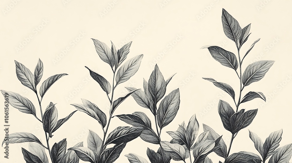 Fototapeta premium Explore the beauty of lush green leaves in nature