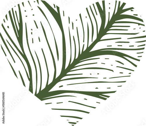 Leaf viens in the heart shape