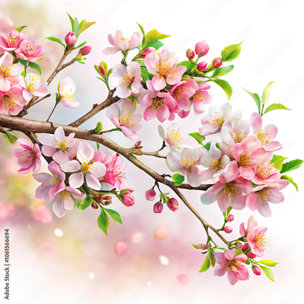 Obraz premium cherry blossom. tree, spring, flower, blossom, pink, cherry, nature, branch, flowers, blooming, bloom, sakura, garden, apple, plant, beauty, season, leaf, petal, flora, floral, sky, japan, japanese, c