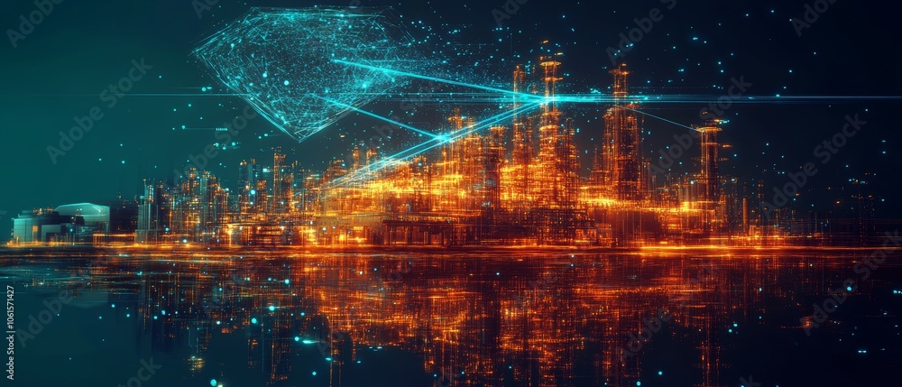 Fototapeta premium The Mirror Factory, Digital Twins in Manufacturing