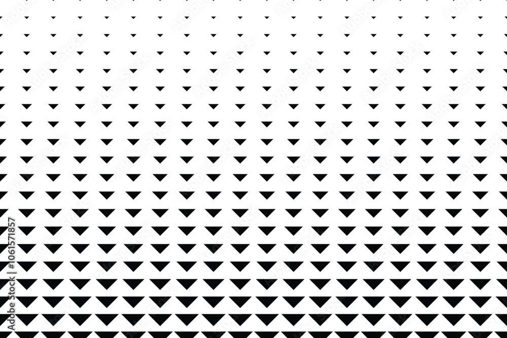 Black triangle fade isolated on white Black triangle fade isolated on white