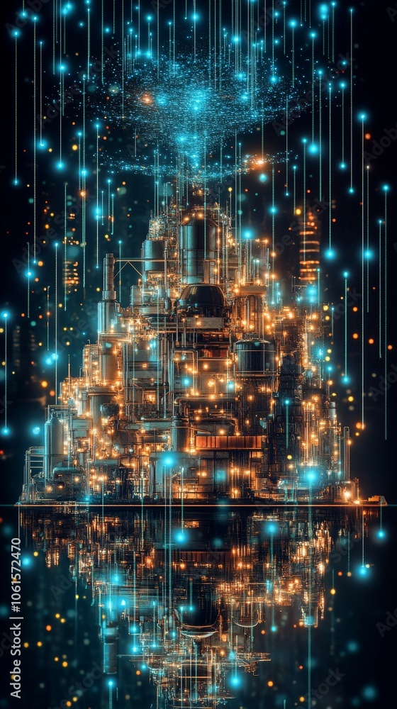 Fototapeta premium The Mirror Factory, Digital Twins in Manufacturing