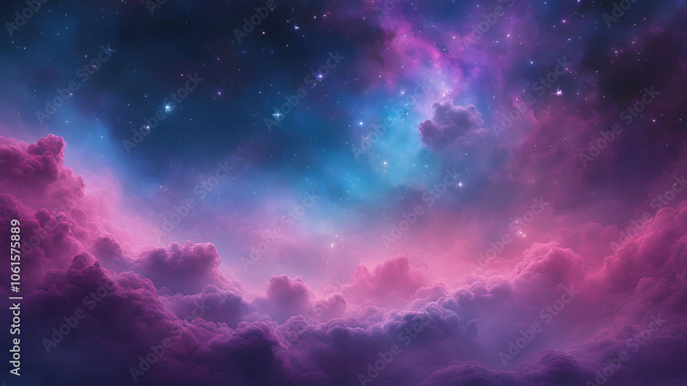 Cosmic Dreamscape: A breathtaking vista of nebulae and stardust, painted across a canvas of deep purple and pink clouds. A celestial ballet of light and color, perfect for fantasy, science fiction. Cosmic Dreamscape: A breathtaking vista of nebulae and stardust, painted across a canvas of deep purple and pink clouds. A celestial ballet of light and color, perfect for fantasy, science fiction.