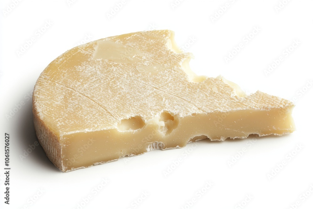 a large piece of parmesan cheese isolated on white background a large piece of parmesan cheese isolated on white background