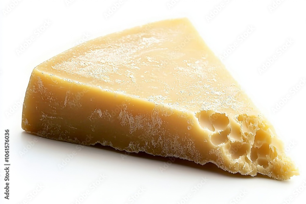 a large piece of parmesan cheese isolated on white background a large piece of parmesan cheese isolated on white background