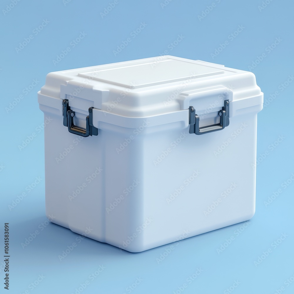 Durable White Storage Container with Latches