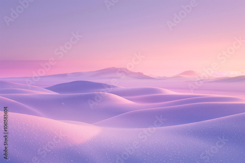 minimalist landscape photography, snow field, sunrise,