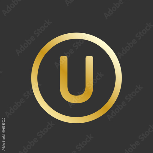 Golden Sign of Kosher Mark. Vector illustration