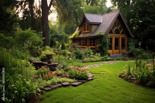 Gardener backyard house architecture.