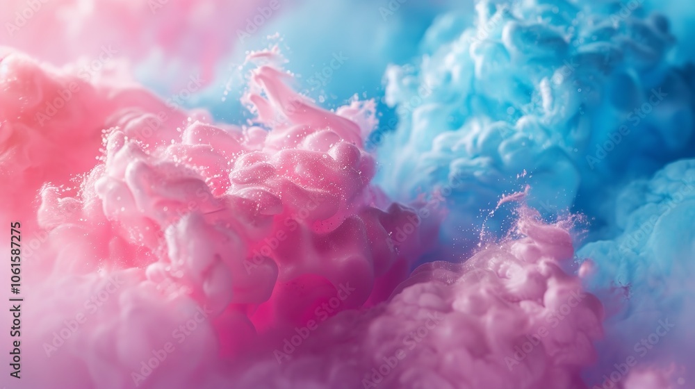 Close-up of a Colorful Cotton Candy Background, 8K Realistic Close-up of a Colorful Cotton Candy Background, 8K Realistic