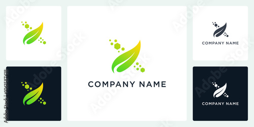 Vector letter X nature tech logo and icon editable