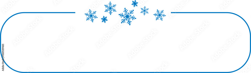 Simple Thin frame Frame Border with snowflakes Simple Thin frame Frame Border with snowflakes