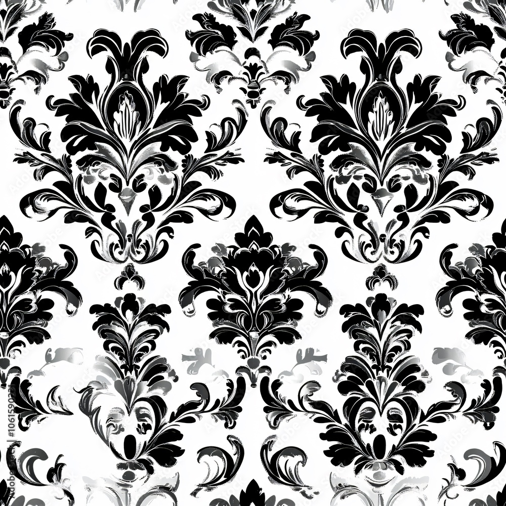 Elegant damask patterns(Seamless Pattern and Tile image) Elegant damask patterns(Seamless Pattern and Tile image)